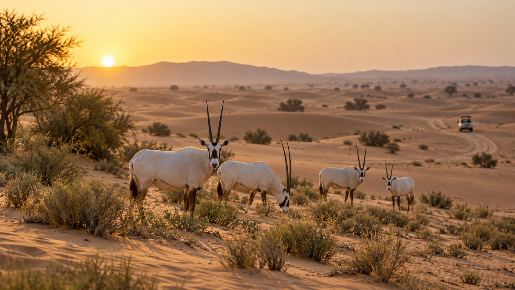 AI-generated editorial illustration for GulfPulse News coverage of Dubai Desert Conservation Reserve safeguards biodiversity, natural heritage: Report.