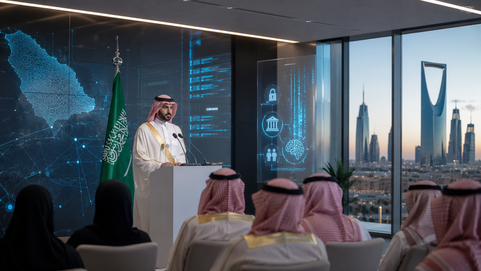 AI-generated editorial illustration for GulfPulse News coverage of Alswaha: Saudi Arabia will introduce Freedom of Information Law soon.