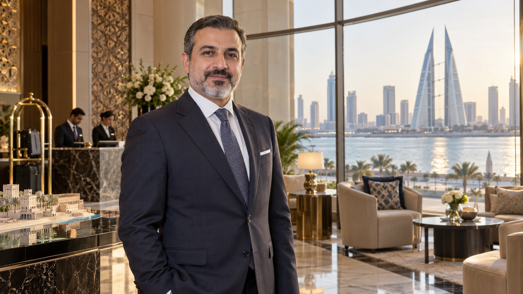 AI-generated editorial illustration for GulfPulse News coverage of Dr. Essa Faqeeh Named Among Forbes Middle East’s Top 100 Travel and Tourism Leaders for 2026.
